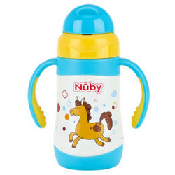 Nuby 努比 10223 不锈钢真空弹跳保温吸管杯 280ml