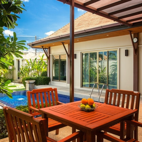 当地民宿:普吉岛 巴莱热带花园泳池别墅 1晚(可