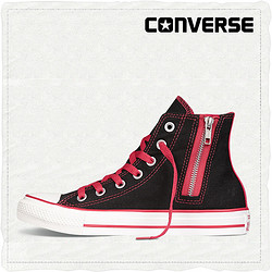 CONVERSE 匡威 Chuck Taylor All Star 撞色侧金属拉链帆布鞋