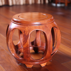 中式鼓凳实木花梨木圆凳子古筝凳古典换鞋坐凳茶几凳绣墩矮凳子 370元