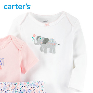 Carter's 女婴 混色 秋冬连体衣 3件套装 