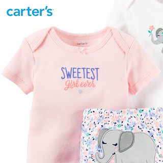 Carter's 女婴 混色 秋冬连体衣 3件套装 