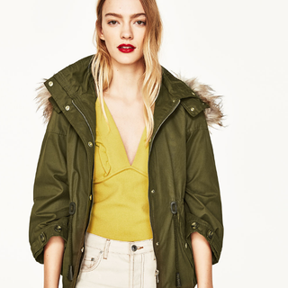 ZARA 05065040401 女士连帽派克外套