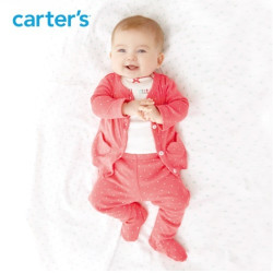 Carter's 126G317 短袖连体衣+开衫+包脚长裤 3件套 女童装