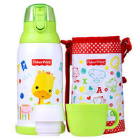 Fisher-Price 费雪 婴儿童双盖直饮水杯 500ML 绿色