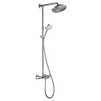 Hansgrohe 汉斯格雅 27215000 双飞雨恒温三出水淋浴柱（240mm飞雨顶喷+飞雨120select 三速手持）