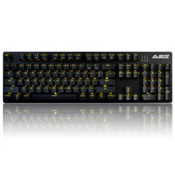 AJAZZ 黑爵 机械战警 合金版幻彩机械游戏键盘 黑色青轴