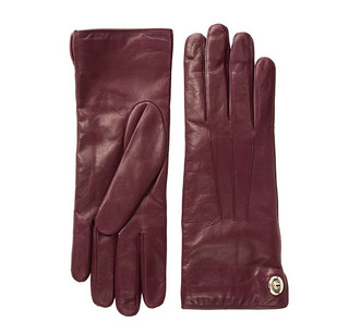 COACH 蔻驰 Iconic Leather Gloves 女士皮手套