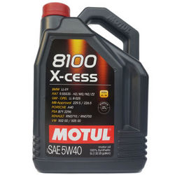 摩特（Motul）全合成润滑油 8100 X-CESS 5W-40 A3/B4 SN 5L欧盟原装进口