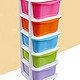 咖迪 塑料组装多层抽屉式儿童玩具收纳柜 5层