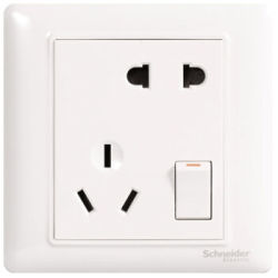 Schneider Electric 施耐德电气 A3E15_10UA 睿意系列 错位五孔带开关