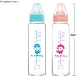 优优马骝 MS249 标准口径玻璃奶瓶 230ml