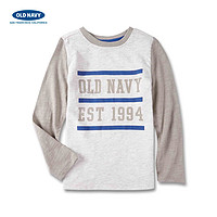 OLD NAVY 290015 经典徽标全棉男幼童拼接T恤