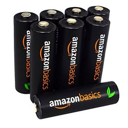 AmazonBasics 亚马逊倍思 8节五号高容量镍氢预充电可充电电池，可循环使用 500次(进口直采；日本制；标准值：2500 mAh，最小值：2400 mAh)
