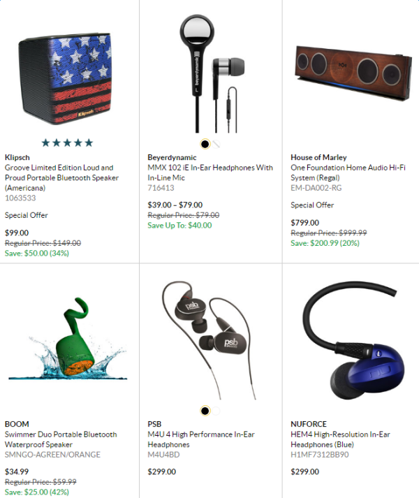 WORLD WIDE STEREO春季清仓 精选耳机音响促销(含AudioTechnica,Klipsch,JBL等)