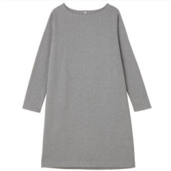 MUJI 无印良品 W5AB030 女士长袖连衣裙 