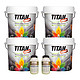 TITAN 堤丹 内墙乳胶漆套装 面漆4L*4+底漆1L*2