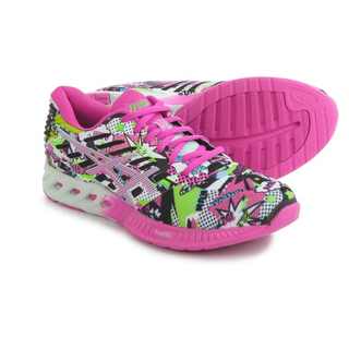 ASICS 亚瑟士 fuzeX 女士跑鞋 T6K8N-0120 白色/粉色/浅蓝色 38