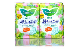 Laurier 乐而雅 零触感瞬吸 日用卫生巾（20.5cm*22片*2包）*7