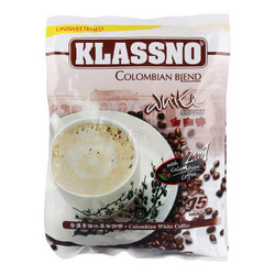 KLASSNO 卡司诺 2合1白咖啡(无蔗糖) 375g（25g*15包）/袋 马来西亚进口