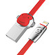 洛克（ROCK）苹果数据线锌合金可爱卡通猴充电线 适用于苹果6iPhone7Plus/6/6s/5/se/iPad4/Air 1米 红色