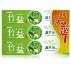 BAMBOO SALT 竹盐 牙膏 清新源110g*3支只要4.9元+运券