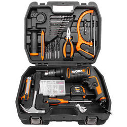 威克士(WORX)  WX317.3 112件家用冲击钻套装 家用五金工具箱 装修电动工具