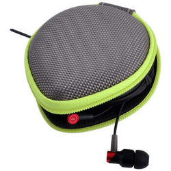 圣迪威（Sendio）心形便携耳机收纳包 多功能收纳盒 时尚耳机包 数据线包理线盒 防震防压 绿色