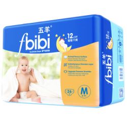 FIVERAMS 五羊 fbibi 智能干爽婴儿纸尿裤 M码 26片