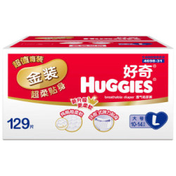 HUGGIES 好奇 金装 超柔贴身纸尿裤 L129片*3件