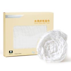 PurCotton 全棉时代 新生儿纱布浴巾5层115*115厘米 1片/盒*3件