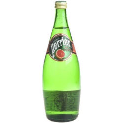 法国进口 巴黎水Perrier气泡矿泉水 西柚味 玻璃瓶装1箱 750MLx12瓶