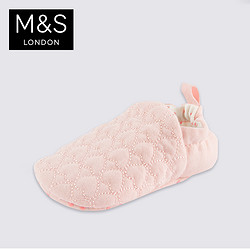 M&S 马莎 T723148P 0至3个月心形图案 直接穿脱婴儿靴