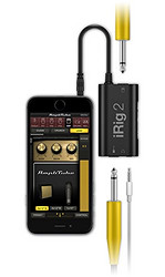 IK Multimedia iRig 2 吉他贝斯移动音频接口效果器/声卡 黑色（亚马逊进口直采,意大利品牌）