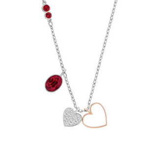 Swarovski 施华洛世奇 Duo Heart Small 5139473 心连心红色仿水晶吊坠项链 5139473