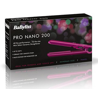  BaByliss 2860BAU Pro 200 纳米迷你直发器 粉红色
