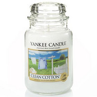 中亚Prime会员：Yankee Candle 扬基香薰无烟蜡烛 Clean Cotton 大瓶装 623g *2