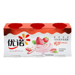 yoplait 优诺 优丝 草莓果粒风味发酵乳 135g*3杯