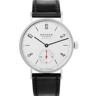 NOMOS Tangente系列 Neomatik 175 男士自动机械腕表 35mm 白色 黑色 马皮