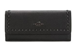 COACH 蔻驰 Soft系列 53449 女士长款钱包 玫红色