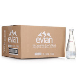 evian 依云 天然矿泉水 330ml*20瓶 玻璃瓶装