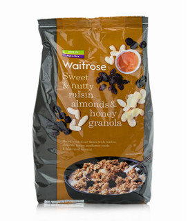 waitrose 葡萄干杏仁蜂蜜麦片 1kg*2袋