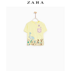 ZARA 童装 动物图案印花 T 恤 03337433300