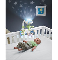 Fisher-Price CDN41 蝴蝶之梦3合1星光投影床铃