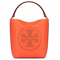 TORY BURCH 汤丽柏琦 PERFORATED-LOGO HOBO 女士真皮单肩手提包