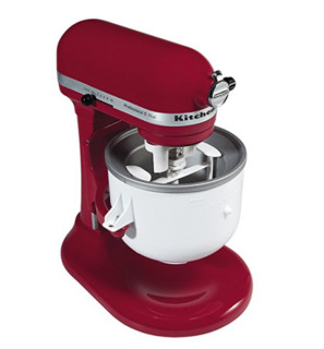 KitchenAid 凯膳怡 KICA0WH 2夸脱 冰淇淋桶厨师机配件（带站立式搅拌器）