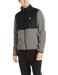 U.S. Polo Assn. Men's Polar Fleece Mock Neck Jacket