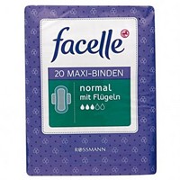 凑单品：Facelle 3滴水 带护翼日用卫生巾 20片