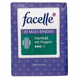 Facelle 3滴水 带护翼日用卫生巾 20片