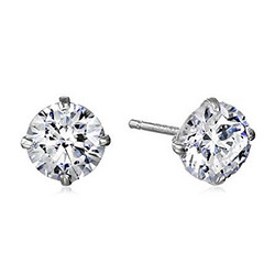 Amazon Collection 10k Gold Swarovski Zirconia Studs 施华洛世奇元素耳钉